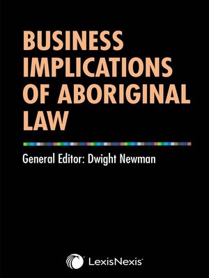 cover image of Business Implications of Aboriginal Law